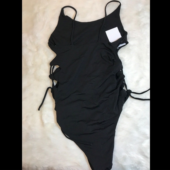 NEW! Maylana‎ Swim Giana Lace-Up One-Piece Swimsuit in Black [SZ Medium ] - Picture 7 of 8